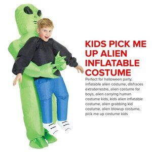 MorphCostumes Inflatable Alien Pick Me Up Costume - Fits kids 3'11 - 5'3
